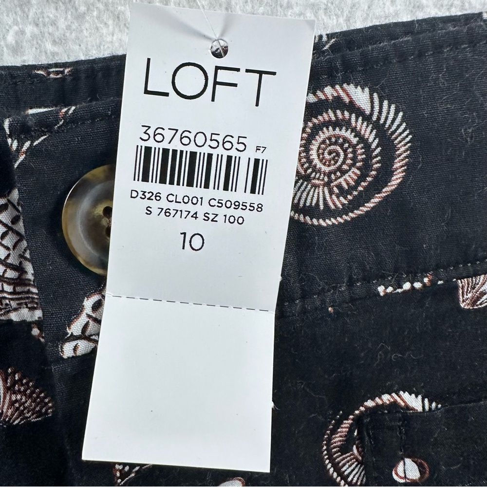 LOFT The Palmer Short Womens 10 Seashell Print Coastal Summer Shorts NWT Beach - Picture 4 of 11
